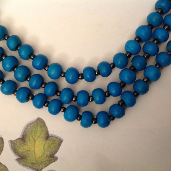 *Sale* Vintage Multi-Strand Ceramic Necklace - Picture 2 of 5